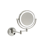 1 & 8x Magnification Chrome Wall Mounted Thermogroup Shaving Thermogroup Mirror, 200mm Diameter - Exposed Wiring